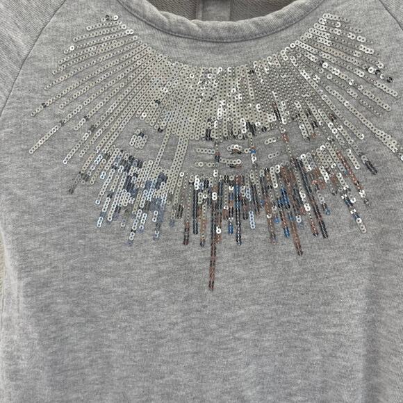 Diesel Girls Grey Sequin Logo Romper One-Piece Shorts Size Large 12 Short Sleeve - Picture 10 of 10